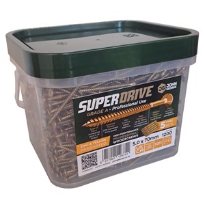 SUPER DRIVE SCREW CSK PZ2 ZYP (TUB 800no) 5.0x100mm